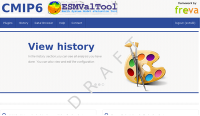 Sketch of the CMIP6 ESMValTool portal